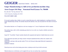 Tablet Screenshot of geigermfg.com